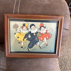 Children in Clown and Pierrot Costumes Print